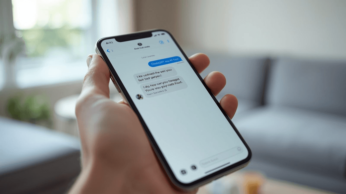 スマートフォンに表示されたAIチャットの回答画面に店舗情報が紹介されているイメージ。LLMO対策による店舗集客のイメージ。